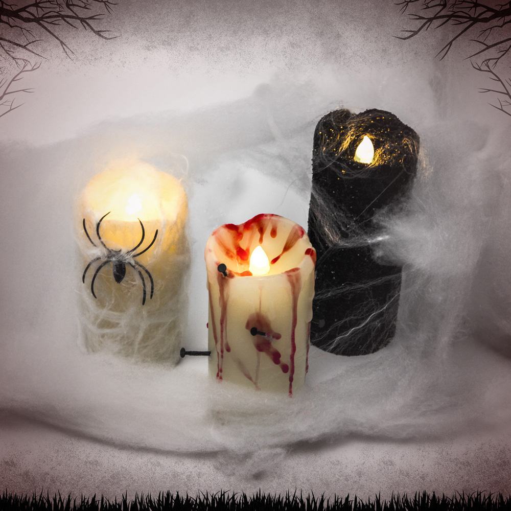 Make your own creepy Halloween candles