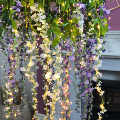 floral chandelier diy