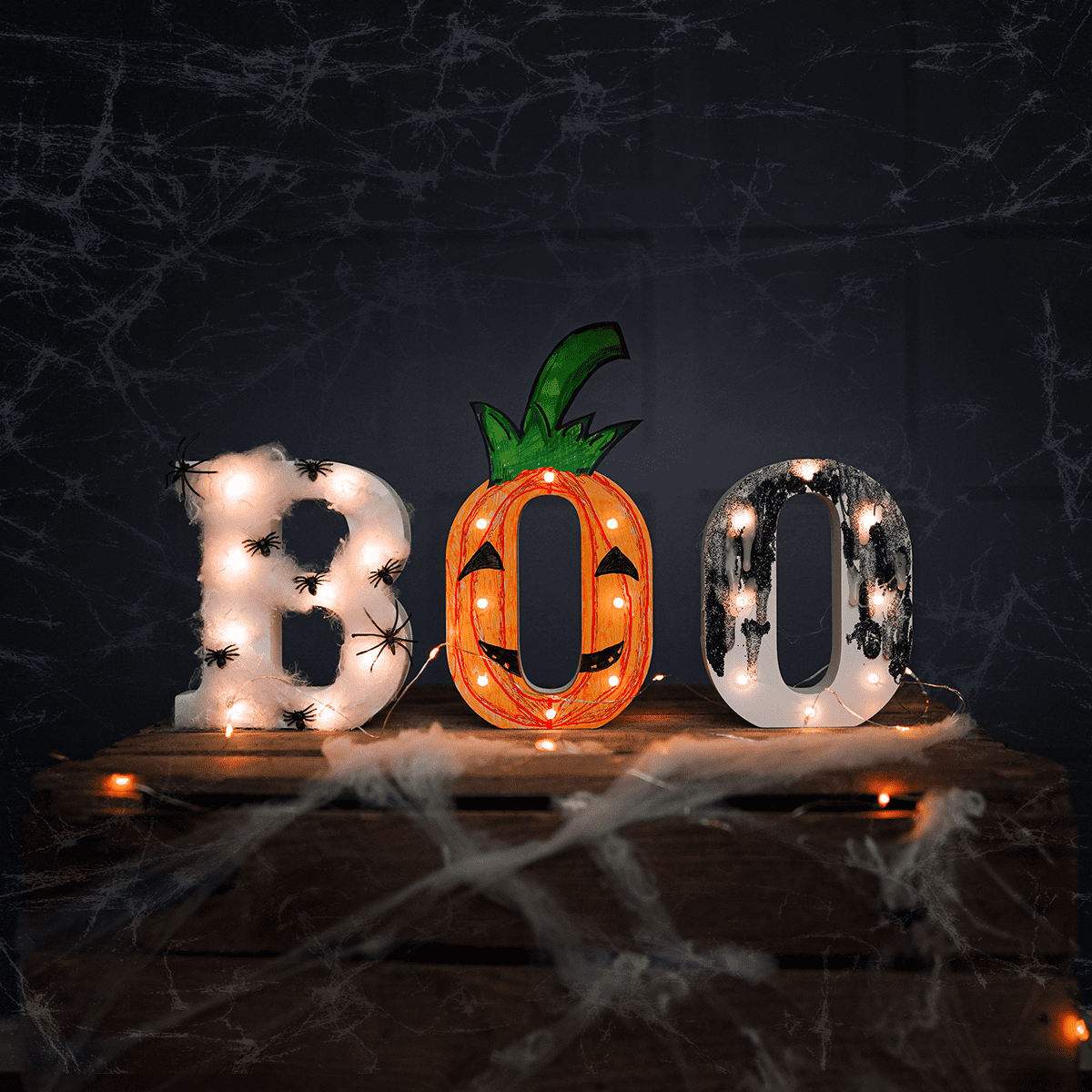 DIY Halloween Light Up Letters 🎃