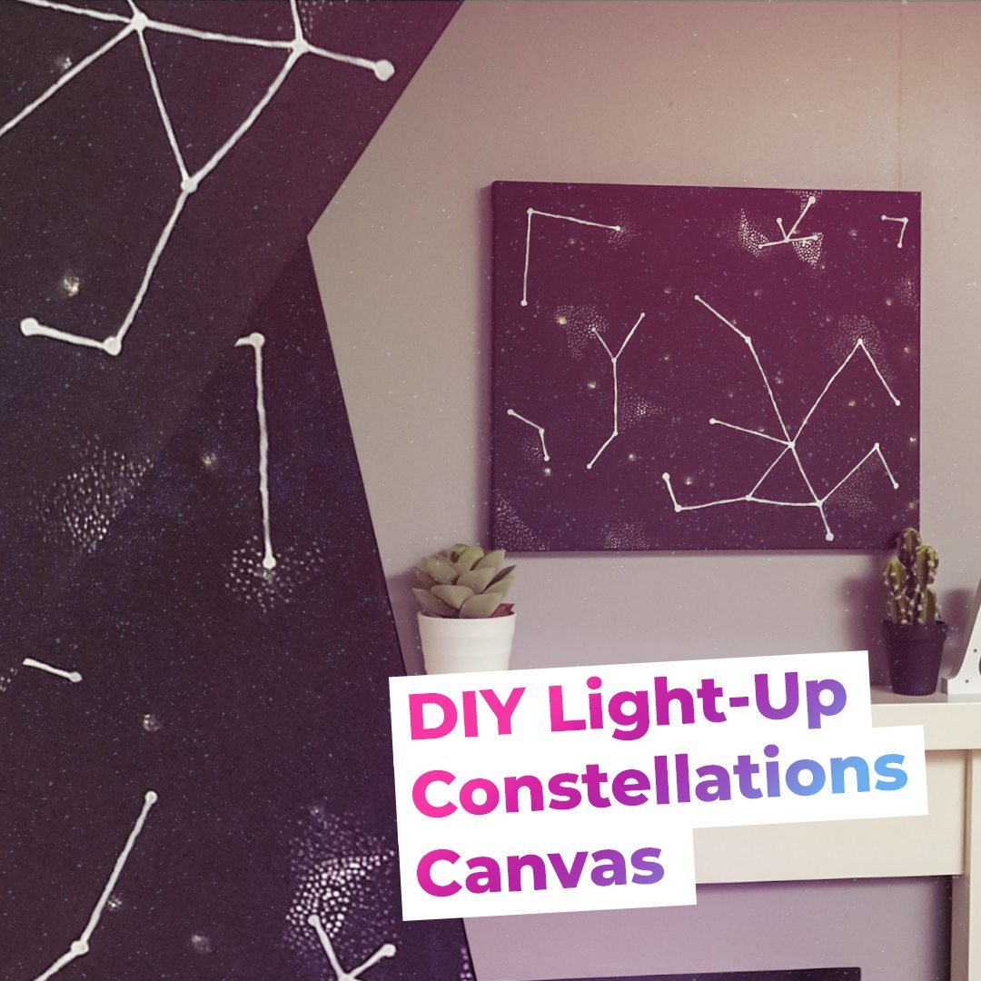 DIY Light-Up Constellations Canvas