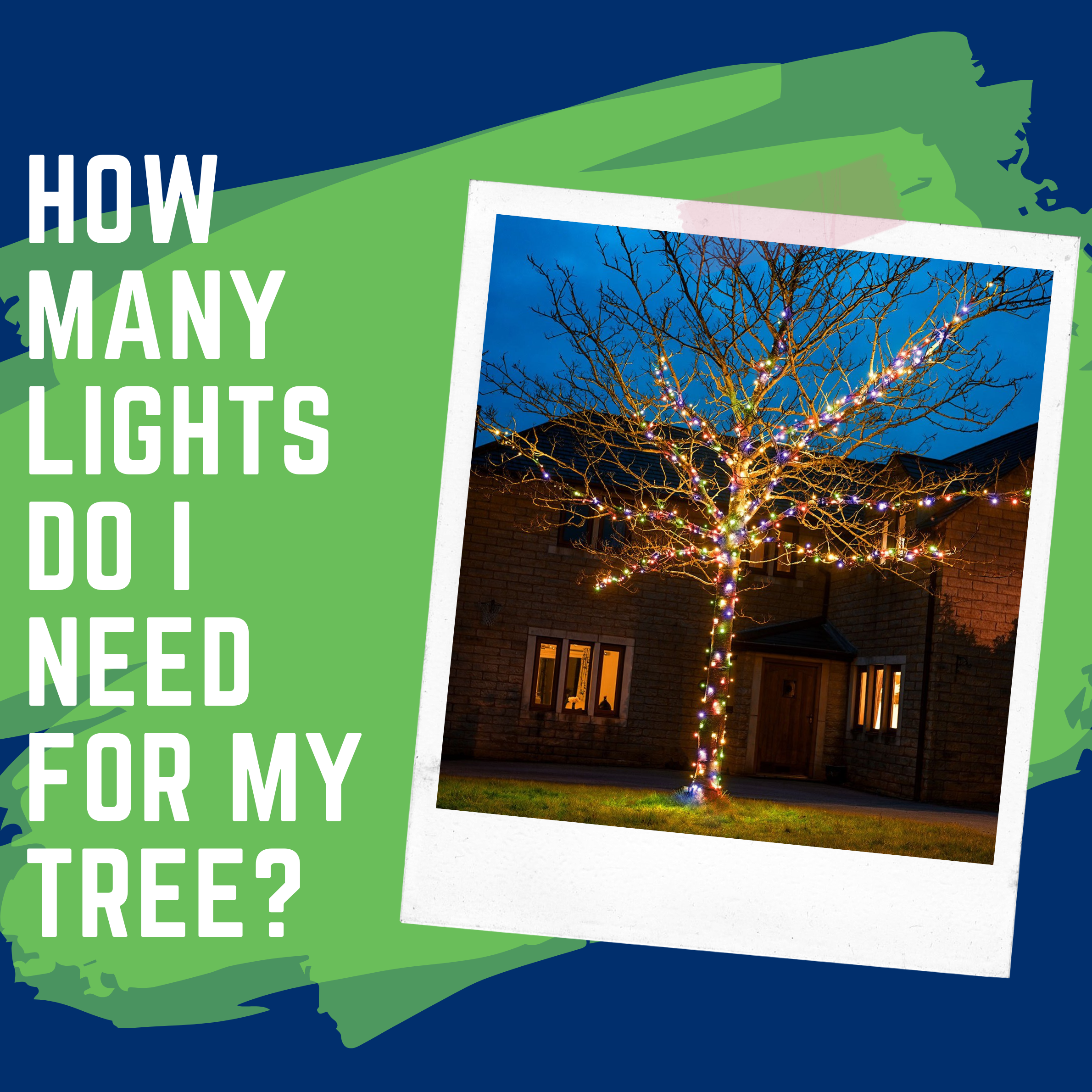 How many lights do I need on an outdoor tree?